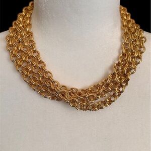 Elegant Gold Tone Chain Necklace